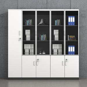 Archivador alto moderno de madera para placa de oficina, librería financiera, casillero de personal con acero, 2 puertas, 4 puertas, 8 puertas - Product Image 1