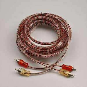 สายสัญญาณเสียงรูปตัว Y 2RCA ชุบนิกเกิล1F2M ตัวแยกสเตอริโอแบบถักโปร่งใส1M2F - Product Image 5