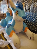 Vente flash : modèle de chien Husky gonflable en PVC, jouet de dessin animé