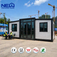 Casa Contenedor Expandible Grande de 40 Pies, Lista para Habitar, Instalación Rápida, Diseño Moderno, Solución Completa para Proyectos, Casa Prefabricada Plegable