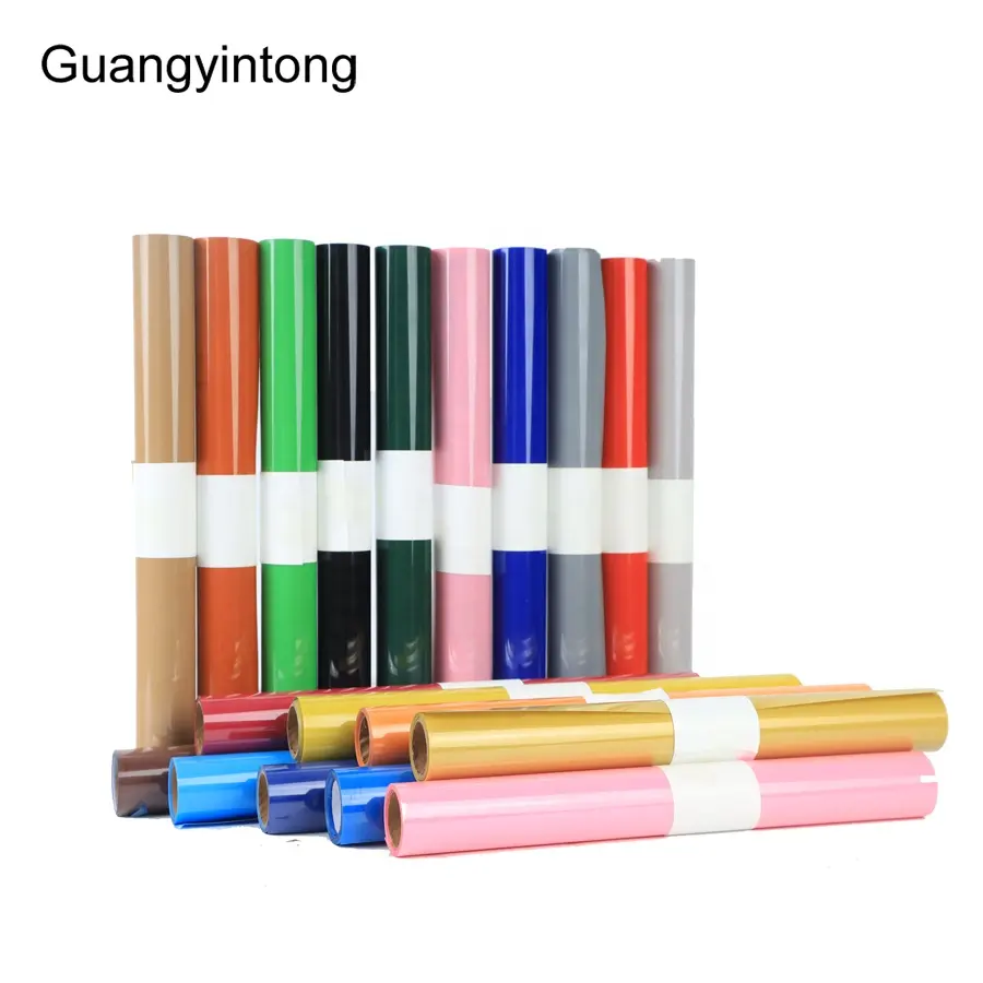 Guangyintong משלוח מדגם PVC ברור פלסטיק יצרן PU לחיות מחמד סרט העברת חום פלסטיק רול חום העברה ויניל עבור בגדים