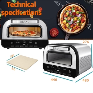 <span class=keywords><strong>Four</strong></span> à <span class=keywords><strong>pizza</strong></span> tout-en-un de 12 pouces pour comptoir, <span class=keywords><strong>four</strong></span> à <span class=keywords><strong>pizza</strong></span> <span class=keywords><strong>d</strong></span>'intérieur, friteuse à air avec 800 ℉   <span class=keywords><strong>Four</strong></span> grille-pain électrique avec 6 styles pré<span class=keywords><strong>d</strong></span>éfinis - Product Image 3