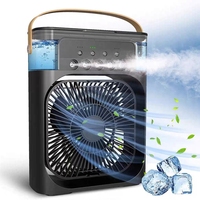 Ventilateur de pulvérisation à cinq jets alimenté par USB, petit refroidisseur d'air de bureau en plastique pour dortoir d'étudiant, usage domestique et bureau