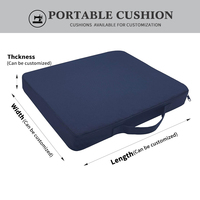 Coussin de siège pour bateau, canoë, kayak Baiyi, 2 packs, portable, imperméable, matelassé, en coton et lin, rembourré de mousse, doux, extra épais, amovible