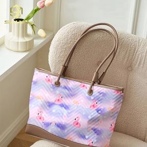 Ультразвуковая стеганая ткань с градиентным рисунком фламинго - Product Image 5