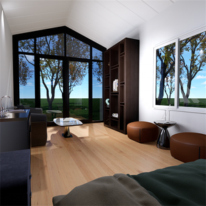 Casa Contenedor Negra Pequeña de 20 pies, Tipo Granero, Portátil, Desmontable, Cobertizo de Almacenamiento, Casas Prefabricadas - Product Image 5