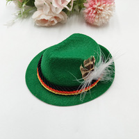 Sombrero de Vaquero Occidental con Diseño de Dibujos Animados del Festival de la Cerveza Alemán en México, Mini Sombrero para Mascotas, Protección Solar, Accesorios para Mascotas