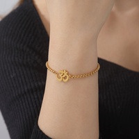 Bouddhisme Hindou Yoga OM Symbole Pendentif Bracelet pour Femmes Hommes Charmes Boîte Chaîne Bracelets Mode Amulette En Acier Inoxydable Bijoux