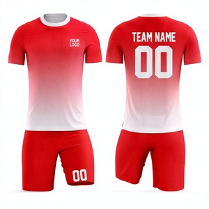 Uniforme de Fútbol Sublimado Completo OEM de Talla Grande, Manga Corta, Transpirable, 100% Poliéster, Conjunto de Chándal de Entrenamiento Personalizado - Product Image 1