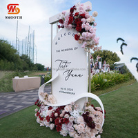 Arche de fond carrée lisse, panneau de bienvenue extérieur pour mariage, fond de mariage, panneau de bienvenue personnalisé, décoration de mariage