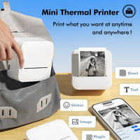 Mini-imprimante thermique D1 sans fil portable, imprimante photo thermique mobile, personnalisable directement de l'usine, avec batterie 1200 mAh, en stock