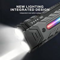 Lampe torche EDC plate 4000 lumens avec LED RGB UV