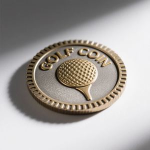 Llaveros de lujo personalizados con fichas para carritos de compra, monedas conmemorativas redondas de golf con logotipos, recuerdos promocionales para pedidos al por mayor - Product Image 4