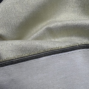 Tela de Lino y Algodón Suave con Hilo Metálico, Tejido con Patrón Teñido, para Prendas y Vestidos, Tela de Lino Estampada - Product Image 4