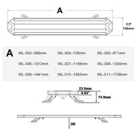 Barre lumineuse d'avertissement LED ambre clignotante 10-30V pour véhicules, type ambulance