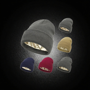 Gorro de Punto Personalizado con Forro de Satén, Unisex, Acrílico, para Invierno, Ajustable, Gorro de Calavera para Adultos, Casual, para Exteriores - Product Image 3
