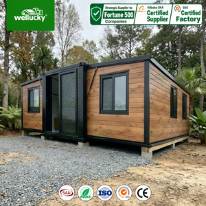 Casa Contenedor Expandible <span class=keywords><strong>de</strong></span> Lujo Gris, Casa Prefabricada Pequeña <span class=keywords><strong>de</strong></span> 20 pies/30 pies, Gabinetes y Baño Personalizables para Estudio en Jardín - Product Image 1