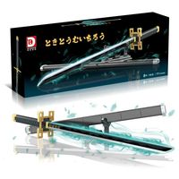 DK1515 Modelo Decorativo de Katana Samurai, 771 Piezas con Funda, Soporte de Exhibición, Juego de Bloques de Construcción Coleccionables para Escritorio, Ensamblaje DIY