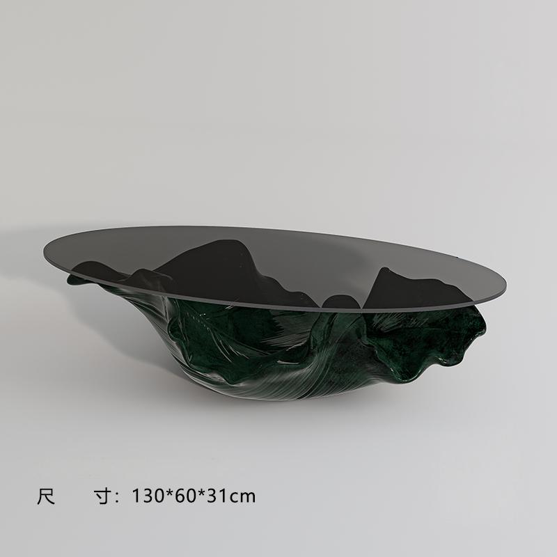 Base verde scuro + vetro temperato grigio 130*60*31cm - assemblaggio