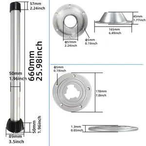 In Storage High Quality Telescopic Table Base Removable and Rotatable Motorhome Caravan Parts RV Table Leg