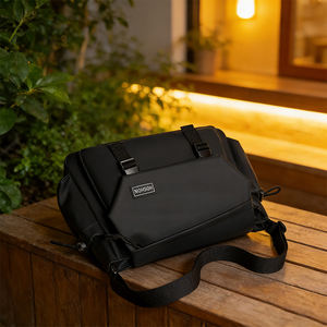 Bolso Mensajero Impermeable para <span class=keywords><strong>Hombre</strong></span>, Gran Capacidad, Bolso de Hombro, Estilo Casual, Bandolera con Correa Ajustable y PU Impermeable - Product Image 5