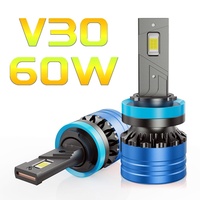 Accesorios para Faros Delanteros de Alta Luminosidad V30 60W 6000K, Kit de Luces LED 9005 H7 H4 H1, Bombillas para Automóvil