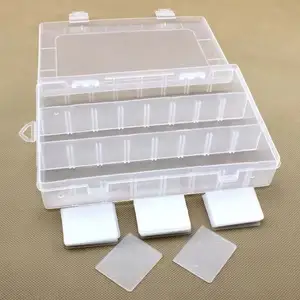 Klarer Schmuckschatulle-Organisator verstellbare Plastik-Aufbewahrungsbox Kosmetik-Kunststoff-Kartusche Makeup-Aufbewahrungsboxen