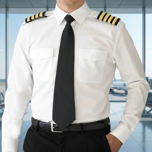 Nouveautés Uniforme Unisexe d'Aviateur Col Polo Manches Longues Haute Qualité Couleurs Personnalisées Logo Personnalisé ODM - Product Image 3