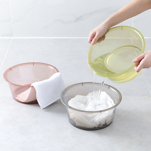 Plastic Wash Basin Round Solid Color For Bathroom Laundry Foot Bath Home Use Student Dormitory - Product Image 3
