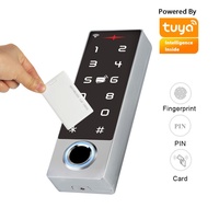 Sistema de Control de Acceso Inteligente con Huella Dactilar Biométrica, Teclado Metálico Retroiluminado, WiFi Tuya, IP68 Impermeable, Reinicio de Logotipo, Pantalla Táctil