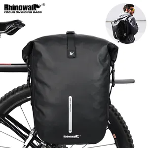 велосипед мешок из полиуретана с открытыми порами Suppliers-Rhinowalk велосипед Паньер Водонепроницаемый 20L велосипед Цикл Паньер сумка водостойкий багажник дорожная сумка для багажа