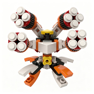 DIY <b>Building</b> Blocks Robot 4‑Legged Mobile Turret Mecha <b>Building</b> Block Transforming Bricks Toy for Kids Assembly <b>Model</b> Kit - Product Image 1