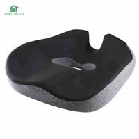 Coussin orthopédique en mousse à mémoire de forme pour voiture et maison, soutien des fesses, soulagement des douleurs au coccyx et aux hanches, housse respirante et lavable, forme carrée