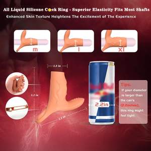 Penisringvibrator voor mannen 10X erotisch seksspeeltje met massage en zakje met 2 ml glijmiddel voor Casais <span class=keywords><strong>China</strong></span> - Product Image 5