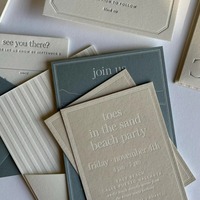 Invitations d'affaires de luxe personnalisées en papier offset, carton de coton, texte estampé à chaud avec liste des invités pour événements d'entreprise et fêtes formelles