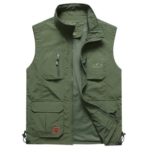 Chaleco de Pesca Personalizado para Hombre, Informal, Ligero, para Exteriores, con Múltiples Bolsillos, Transpirable, de Secado Rápido, Talla Grande - Product Image 3