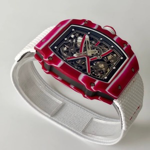 Montre de plongée mécanique numérique personnalisée de haute qualité UMI RM67-02 CRMA7 Mouvement Vaucher Boîtier en céramique squelette en carbone rouge NTPT - Product Image 1