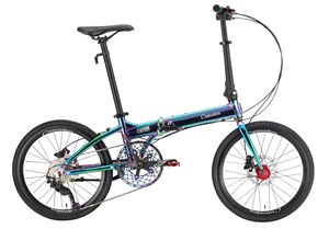 Vélo pliant 20/22 pouces, tube droit, 10 vitesses, freins à disque en aluminium, roues 451, finition dorée électrolytique, 10s, tube droit 20/22 pouces, 10 vitesses - Product Image 2