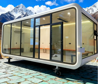 Mini cabine Apple de luxe personnalisable de haute qualité Cabine mobile d'hôtel Conteneur simple à double capsule Panneau sandwich fait maison