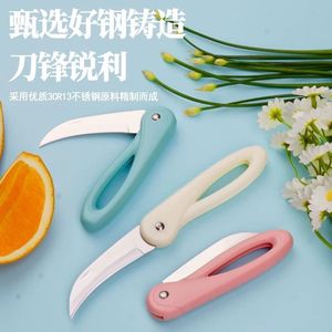 Couteau éplucheur pliable en acier inoxydable, outil compact pour éplucher les légumes et les fruits, fonctionnement manuel - Product Image 3