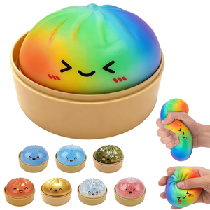 Juguete Antiestrés de Rebote Lento con Forma de Bollo Relleno y Expresiones Coloridas, Juguete para Niños con Vaporizador, Venta al por Mayor - Product Image 1
