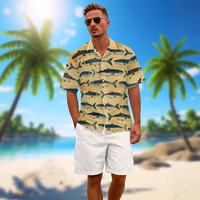 Chemise hawaïenne personnalisable OEM/ODM |   Tissu en lin |   Respirant et écologique |   Finition anti-plis |   Imprimé Poissons Tropicaux