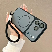 Coque de téléphone magnétique avec sangle de chargement sans fil pour iPhone 18 Pro Max, 17 Air, 16, 15, 14 Plus, 13, 12, 11