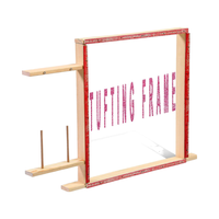 Avec 2 pinces de table Mini grand tapis Tufting Frame pour tufting Gun Beginnner Wooden Fabric Gripper Nail Hold