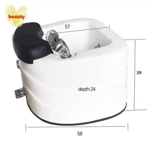 well quality white sink pedicure bowl sink shampoo bowl for spa massage pedicure chair footbath basin