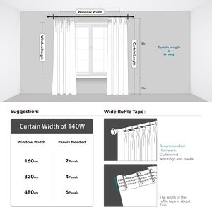 Aroddy nhiệt cách điện màn rèm H175 * 143cm tiết kiệm năng lượng giảm tiếng ồn phòng khách vải rèm cửa - Product Image 4