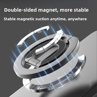 Support magnétique BONCARTECK pour téléphone, rotation à 360°, support de doigt, double aimant, en alliage de zinc, pour utilisation au lit