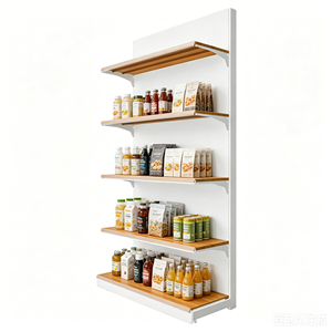 Estanterías Metálicas Multicapa de Alta Calidad para Supermercados Comerciales, Góndola Blanca con Placa Trasera Simple o Doble para Exhibición en Tiendas - Product Image 2