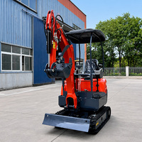 Mini-excavatrice sur chenilles à vitesse réglable avec fonction d'orientation stable pour un positionnement précis