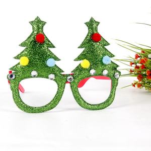 Glitter parti çerçeveleri tek kullanımlık noel dekorasyon aksesuarları gözlükler partiler için kostüm aksesuarı kiti - Product Image 3